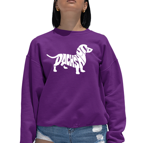Women's Word Art Crewneck Sweatshirt - Dachshund - Picture 1 of 2